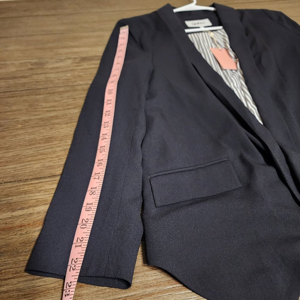 Quince Stretch Crepe Open Blazer NWT Black Small - Picture 4 of 8